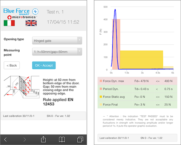 Smart App für Android - BlueForce Geräteserie SMART