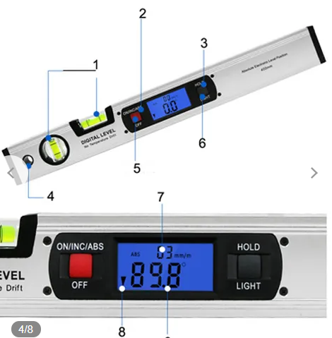 Digitaler Winkelmesser-Winkelsucher Neigungsmesser elektronisches Niveau 360 Grad mit / ohne Magnete