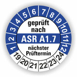 ASR A1.7 - Ø 40mm Wartungsetiketten blau/rot/grün od. gelb
